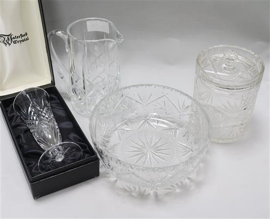 A collection of Waterford crystal glassware